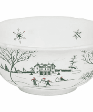 Country Estate Winter Frolic Cereal/Ice Cream Bowl, Evergreen