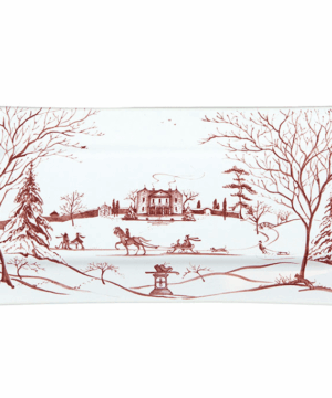 Country Estate Winter Frolic, Hostess Tray Main House Ruby