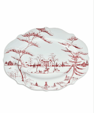 Country Estate Winter Frolic Serving Platter