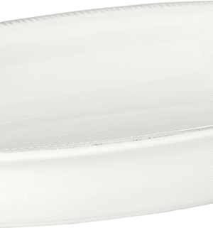 B&T Shallow Baker Whitewash 17.25" L x 2.5" H (2.25 qt)