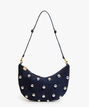 Lune, Navy Suede w/ Studs