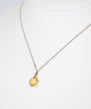 Citrine & Sapphire Necklace Faceted w/18kt