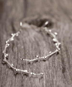 Silver Long Pod Earrings