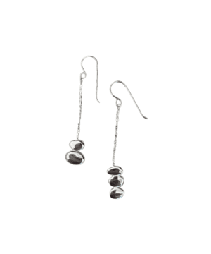Silver Pebble Earrings