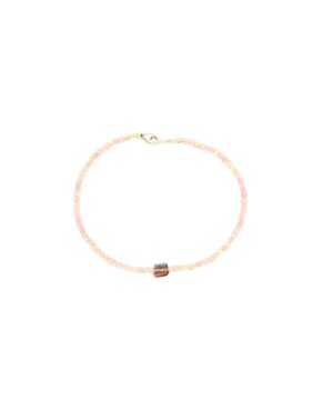 Lavender Opal & Tourmaline Beaded Bracelet