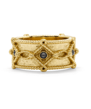 Victoria Gold/Blue Labradorite Ring