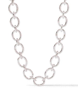 Catalina Demi Link Necklace Silver w/Pearl