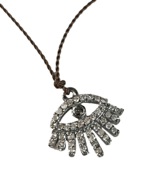 Dream Pave Evil Eye w/Lashes Corded Necklace