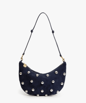 Lune, Navy Suede w/ Studs