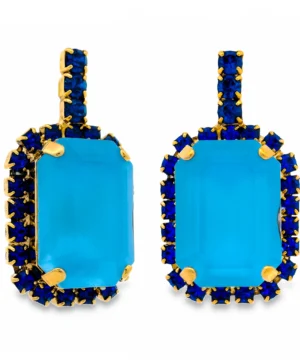 Teddy Earrings in Aqua Matt