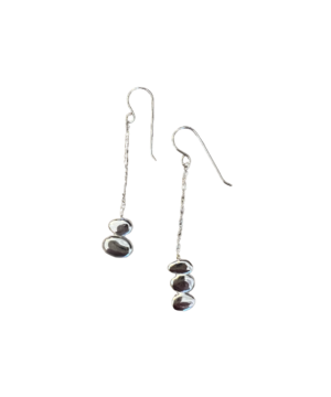 Silver Pebble Earrings