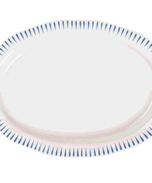 Robbins/Gallo: Sitio Stripe Delft Blue 17" Serving Platter