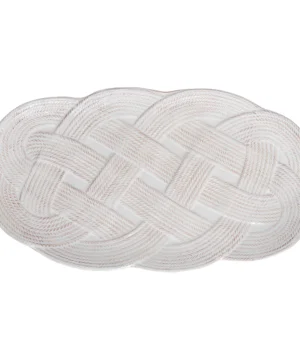 Robbins/Gallo: Le Panier Mystic Knot 15" Hostess Tray, Whitewash