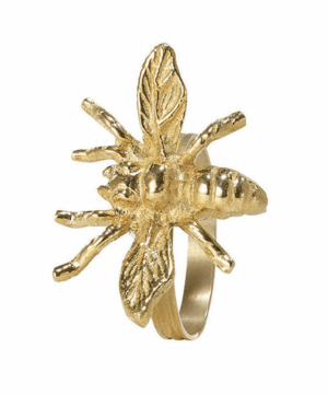 Robbins/Gallo: Bee Gold Napkin Rings - Set/4