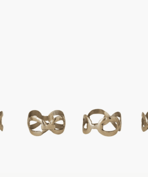 Robbins/Gallo: Brass Chain Shaped Napkin Rings