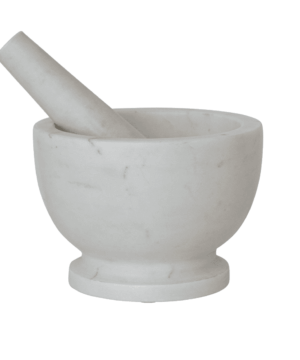 Robbins/Gallo: Marble Mortar & Pestle, White (Lg)