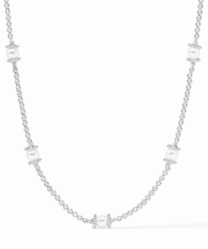 Hydra Delicate Station Necklace Pearl