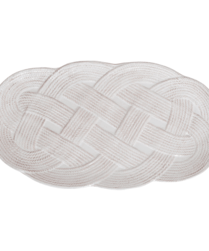 Robbins/Gallo: Le Panier Mystic Knot 15" Hostess Tray, Whitewash