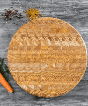 Robbins/Gallo: Larch Wood Round Cutting Board Chef's Block (16"dia x 2.5")