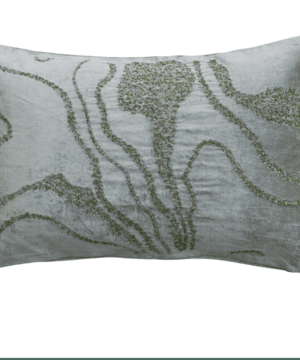 20" x 14" Frosted Mint with Beading Lumbar Pillow