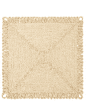 Robbins/Gallo: Loopy Square Placemats, Natural (s/4)