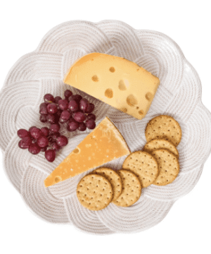 Le Panier Mystic Knot Charger/Platter, Whitewash