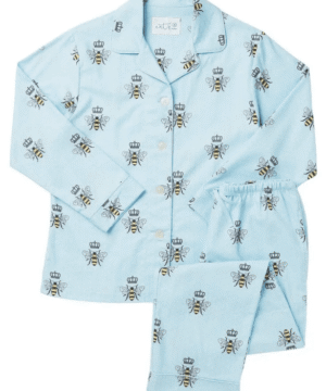 Queen Bee Flannel Luxe Pajama Blue XL