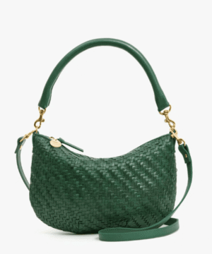Petit Moyen Messenger Woven Zig-Zag - Evergreen
