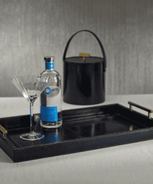 Bar Tray Leather - Savoy Blue