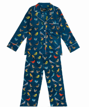 Josephine Pajama Set - Navy Birds