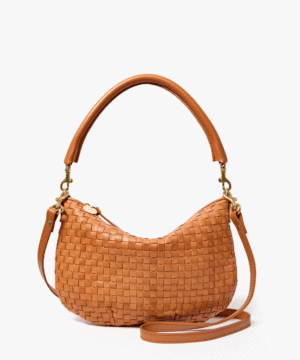Petit Moyen Messenger Woven Checker - Natural
