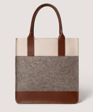 Jaunt Merino Wool Tote - Ash Brown/Feather Sienna